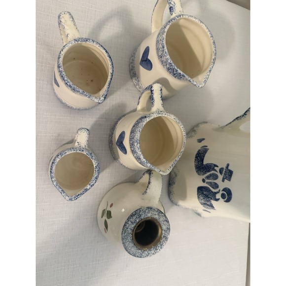 Vintage Jeanne Koch Amish Folk Art‎ Pitcher With Measuring Cups - Picture 15 of 16